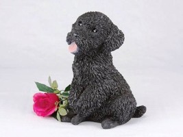 Miniature Poodle Black Cremation Pet Urn for Secure Installation of Your... - $109.95