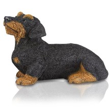 Dachshund Wirehaired Black and Tan Cremation Pet Urn for secure installation of  - £87.68 GBP