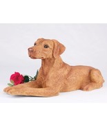Doberman Pincher Ears Down Red Cremation Pet Urn for Secure Installation... - $149.72 CAD