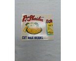 Pride Of Sheridan Cut Wax Beans Vegetable Can Label - £5.59 GBP