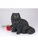 Cat, Longhair Black Cremation Pet Urn for Secure Installation of Your Be... - £82.12 GBP