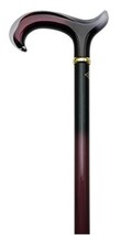 Walking cane-Burgundy &amp; Black Tease. This walking stick cane has a derby... - $81.99