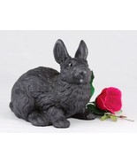 Rabbit, All Black Cremation Pet Urn for Secure Installation of Your Belo... - $109.95