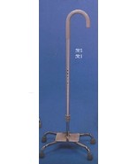 Quad Cane Small Base 6&quot; x 8&quot;, with Plastic Covered Crook Handle and Nylo... - £43.85 GBP