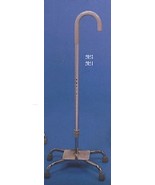 Quad Cane Small Base 6&quot; x 8&quot;, with Plastic Covered Crook Handle and Nylo... - $75.21 CAD