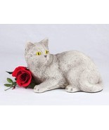 Cat, Shorthair All Light Gray Cremation Pet Urn for Secure Installation ... - $149.72 CAD