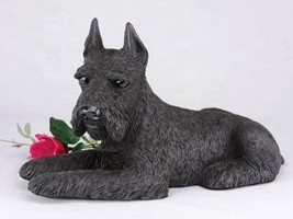 Pet Urn, Black Schnauzer Ears Up Cremation Urn for Secure Installation of Your B - £87.87 GBP
