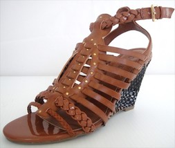 Guess SCHYLER Womens Brown Woven Strappy Wedges Sandals Heels Shoes 8.5 M - £18.00 GBP
