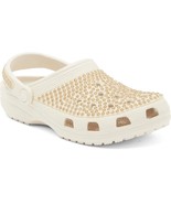 Crocs Classic Multi Gems Cream Clog Stucco Comfort Slip On Flats, Size M... - $25.29