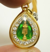 Phra Oombath Pendant For Person Born On Wednesday Bless Buddha Thai Green Amulet - £26.98 GBP
