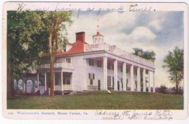 Postcard Washington&#39;s Mansion Mount Vernon Virginia - £1.57 GBP