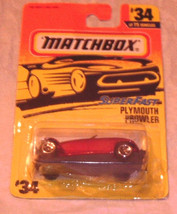 MOC MATCHBOX # 34 RED PLYMOUTH PROWLER - $3.99