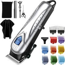 Hair Clippers For Men Cordless, Barber Clippers Kit With Scissors, Cape,... - $33.93