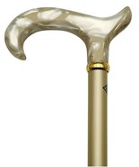 Walking Cane Pearly Pearl Walking Stick Cane has a Derby Lucite Pearly H... - £74.95 GBP