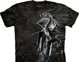 Silver Dragon Fantasy Hand Dyed T-Shirt Size 3X NEW UNWORN - £16.97 GBP
