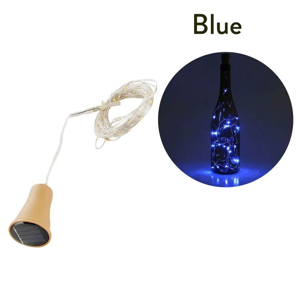 Olar wine bottle lights solar cork fairy lights christmas light led copper garland wire thumb200