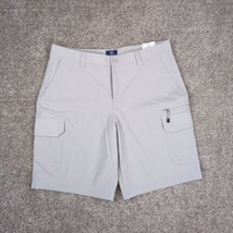 NWT George Shorts Men 36 Gray Performance Cargo Stretch UPF 30 At The Knee - $8.99