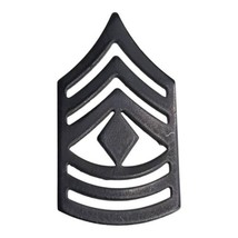 Single US Army First Sergeant E8 Black Subdued Metal Rank Insignia Pins b - $4.95