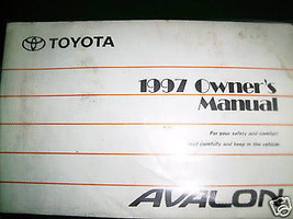 1997 Toyota Avalon Owners Manual - $14.84