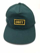 Obey Mens Dark Mint Green Adjustable Snapback Sports Hat - £15.00 GBP