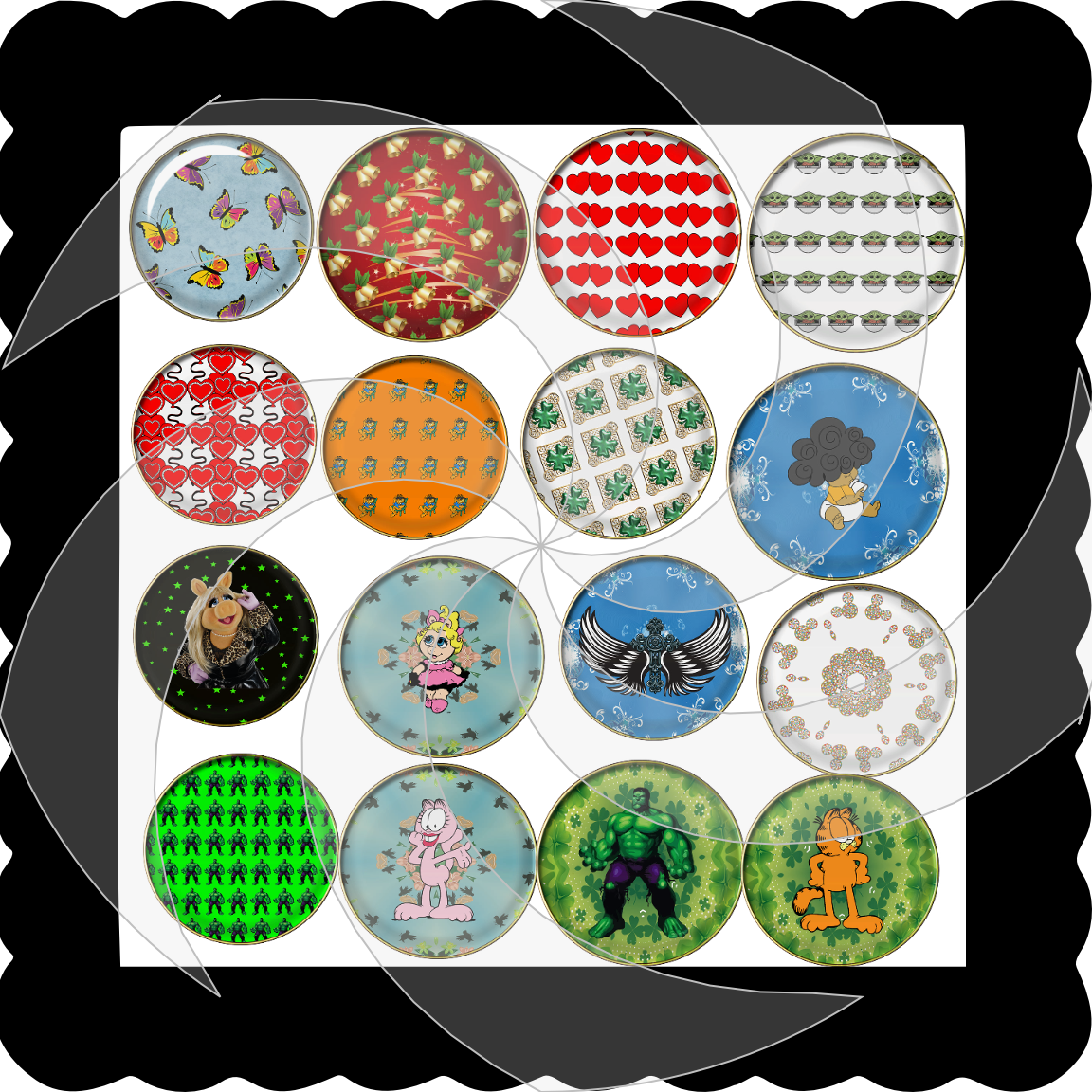Brad Glass Mix Set 100A-Digital Clipart-Art Clip-Gift Cards-PNG-Banner-G... - $1.99