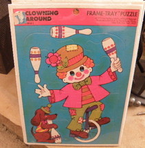 Vintage 1973 Clowning Around Rainbow Works Frame Tray Puzzle Still Sealed  - $18.00