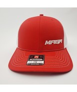 MAGA Trump Richardson 112 Trucker Cap Red Hat Mesh Snapback Offset Embroidered - $27.71