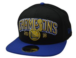 Golden State Warriors NBA 18 Champions 9FIFTY Flat Bill Snapback Hat by New Era - £17.53 GBP