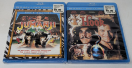 Jumanji &amp; Hook Blu-Ray DVD Combo Robin Williams Lot New Sealed 90s Movies - $14.54