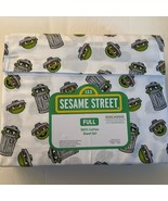 New Sesame Street 4 Piece 100% Cotton Full Size Sheet Set Oscar The Grouch - $114.30 CAD