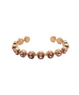 Rebecca Bangle With Round Champaigne Pink Swarovski Crystals in Rose Gold - £181.53 GBP