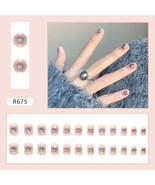 24Pcs Fake False  Nails with Designs Press Full Cover R675 - £2.35 GBP