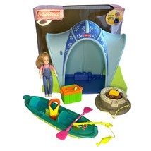 New Fisher Price Loving Family Dollhouse Camping Tent Doll Canoe Camping... - $39.59