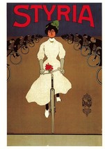 Styria~Woman &amp; Men CYCLING-BICYCLE Poster Reproduction Postcard - £7.07 GBP