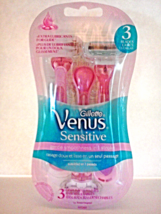New Gillette Venus Sensitive Disposable Razors 3 Blades Gentle Smoothnes... - $6.00