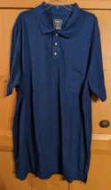 Foundry 3 Button Polo Shirt Adult 3XLT XXXL Tall Blue Pocket Casual Golf... - $15.47