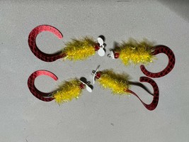 2022---- Spinner Yellow Pak Curly Tail woolly&#39;s , Size 6 , Sold per 6, H... - £6.19 GBP