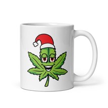 Santa Hat Pot Leaf Christmas Coffee &amp; Tea Mug Cup 420 Marijuana Pot Weed Themed  - £15.92 GBP+