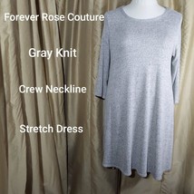 Forever Rose Couture Gray Stretch Dress Size 2X - £11.09 GBP