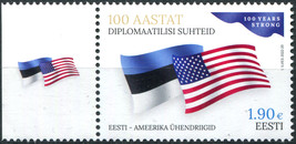 Estonia. 2022. Diplomatic Relations with the United States (MNH **) Stamp - £2.26 GBP