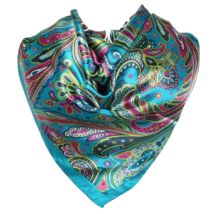 Anyyou Scarf for Women Cute Blue Printed Polyester Silk Big Square Silk ... - €15,26 EUR