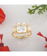 White Topaz Ring, Natural White Topaz Ring, Engagement Ring, 925 Sterlin... - £76.55 GBP