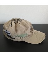 Bay Sapkaci Rough Denim Trucker Cap Military Style Khaki Cotton Hat 57cm - $38.94