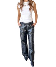 Pretty Garbage Vegan Leather Track Pants Size S - $26.73
