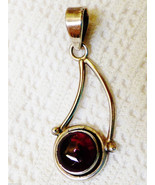 VTG  Sterling Silver 925 Round Amethyst Cherry Berry drop Pendant  charm - £32.70 GBP