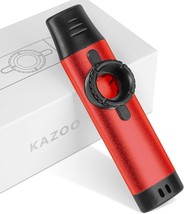 Kazoos With 5 Extra Membranes, Metal Kazoo With Adjustable Tone For Guitar,, Red - £32.39 GBP