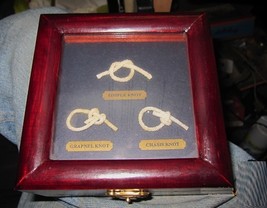 Wooden Hinged Box with Display of Knots  - $8.04