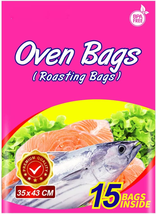 15×Oven Bags, Cooking Roasting Bags Medium Size for Meats Chicken Fish Vegetable - £12.09 GBP