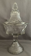 Vintage Tiara Indiana Glass Footed Candy Dish Strawberry Pattern - £7.06 GBP