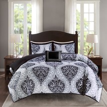 Modern Casual Boho Bedding Set, King/Cal King (104&quot;X90&quot;), Coco Damask - £62.30 GBP